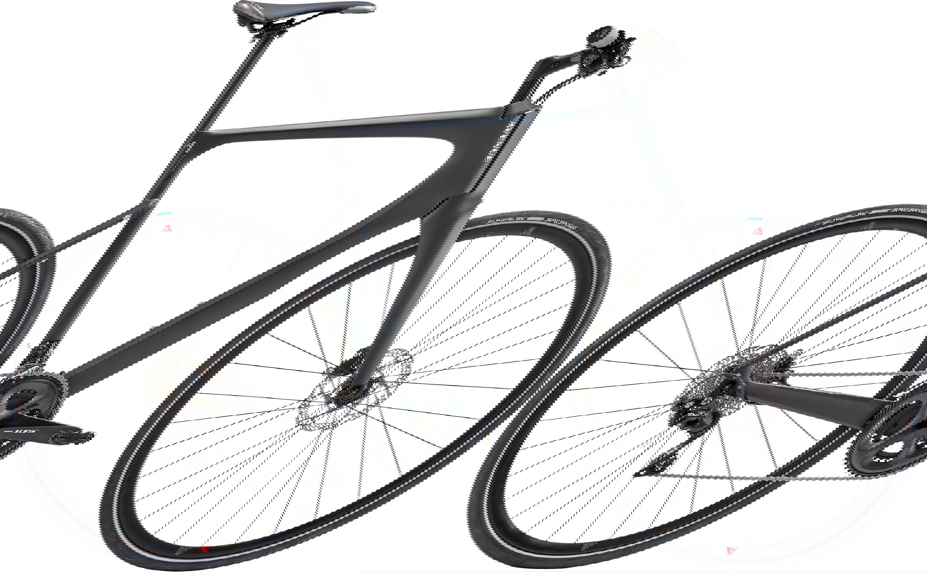 Avenue Empire Carbon Herre 22g Shimano 105 Sort