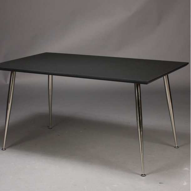 Scott Spisebord Sort Laminat Med Metalben